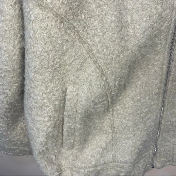 Zara Boucle Oversized Bomber Jacket Zipper - Picture 7 of 13